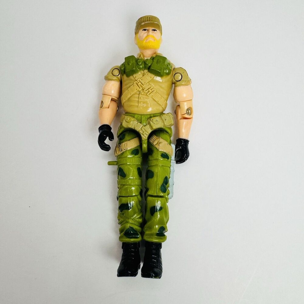 Vintage 1989 Hasbro G.I. Joe ARAH Rock n Roll Gatling Gunner Toy Action Figure